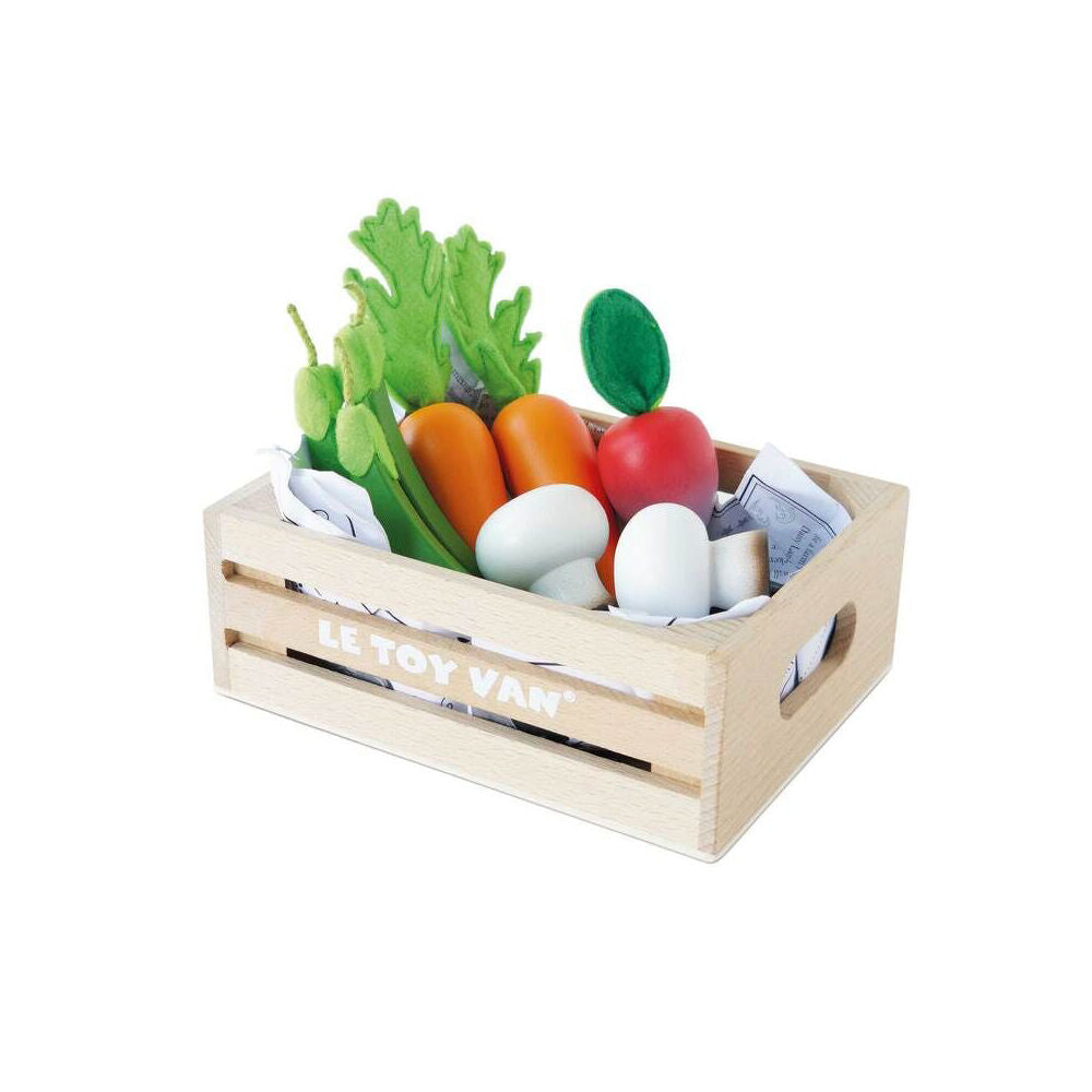LE Toy Van Honeybake Smoothie Fruit/Harvest Vegetables in Crate Wooden Toy 2y+ — image 4