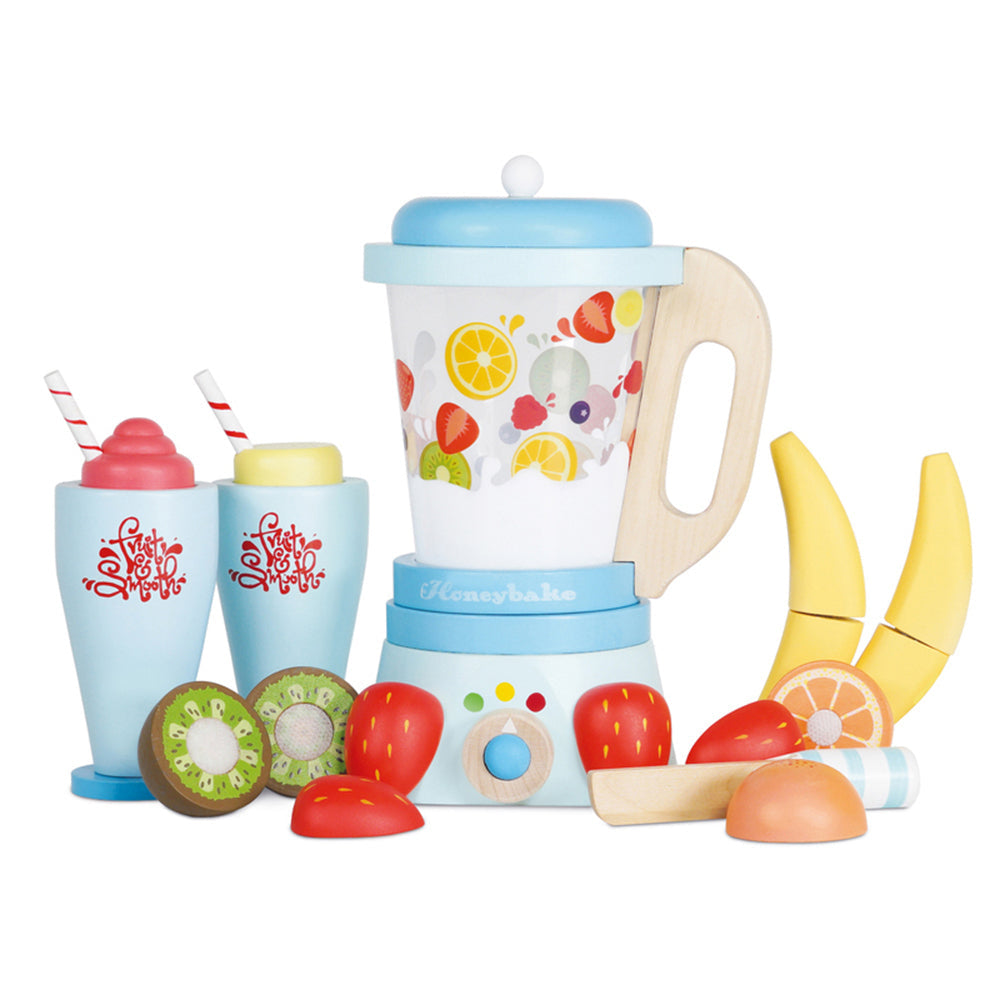 LE Toy Van Honeybake Fruit & Smooth Blender Set Wooden Play Toy Kids 2y+ (20 Pieces)