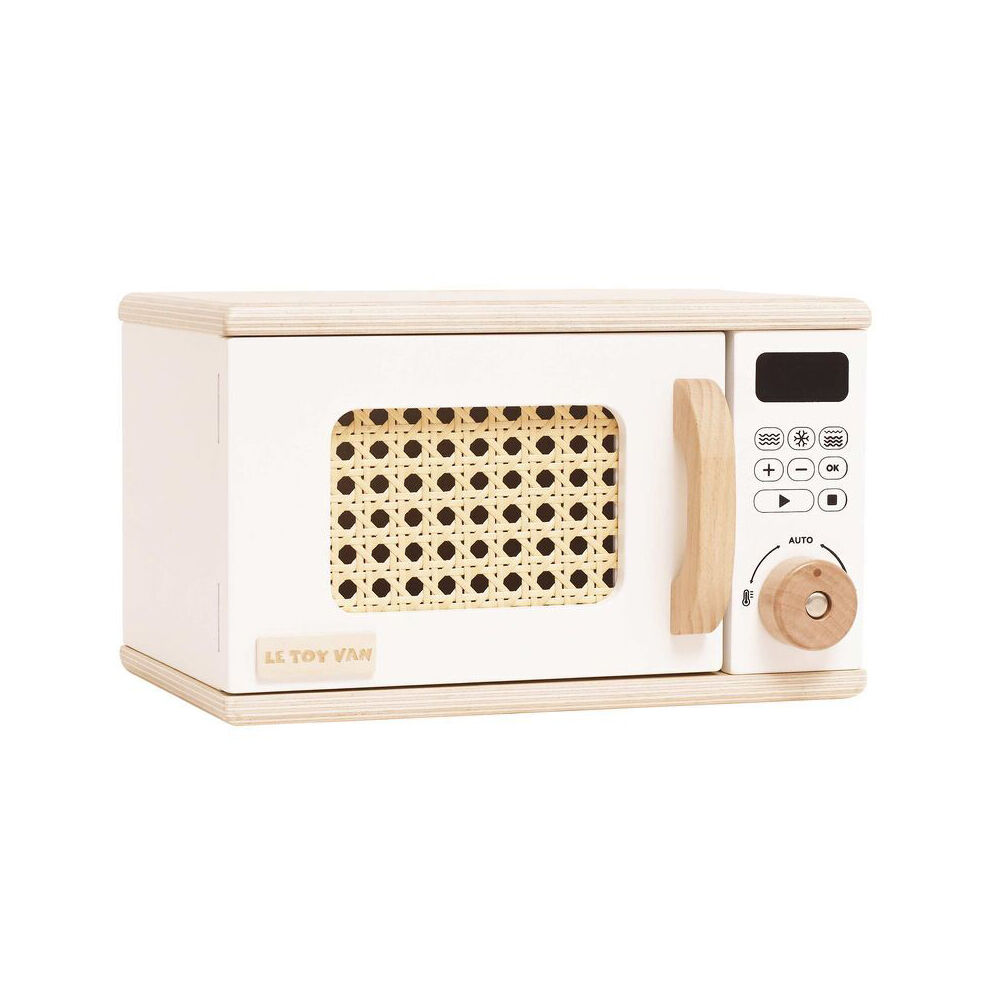 LE Toy Van 3y+ Kids Pretend Play Wooden Microwave Set w/ Closeable Door