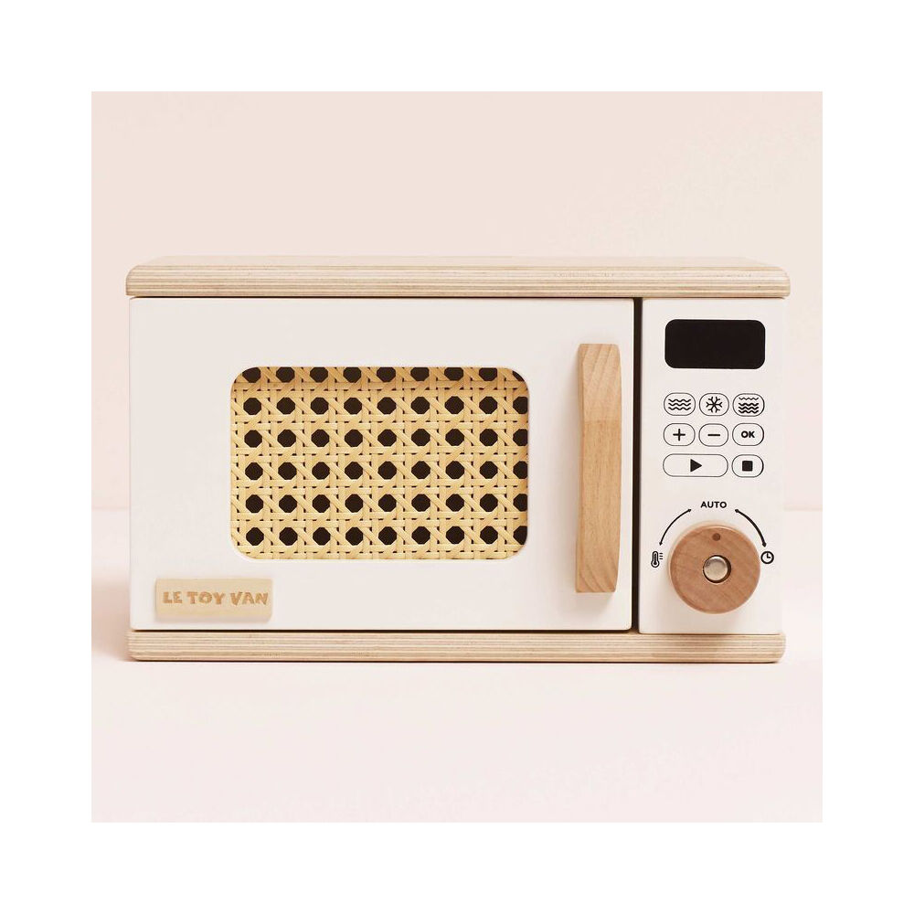 LE Toy Van 3y+ Kids Pretend Play Wooden Microwave Set w/ Closeable Door — image 2
