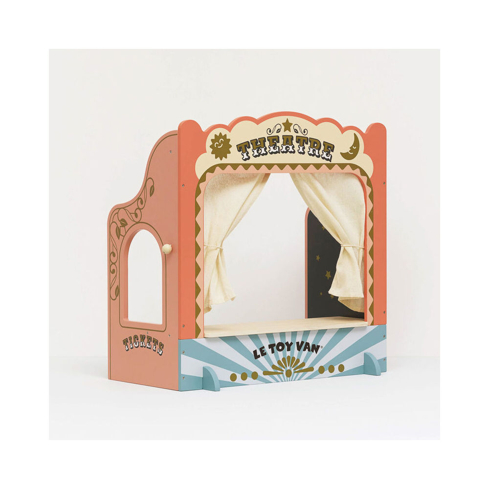 LE Toy Van Tabletop Puppet Wooden Theatre Pretend Play 57x55cm Kids 3y+ — image 2