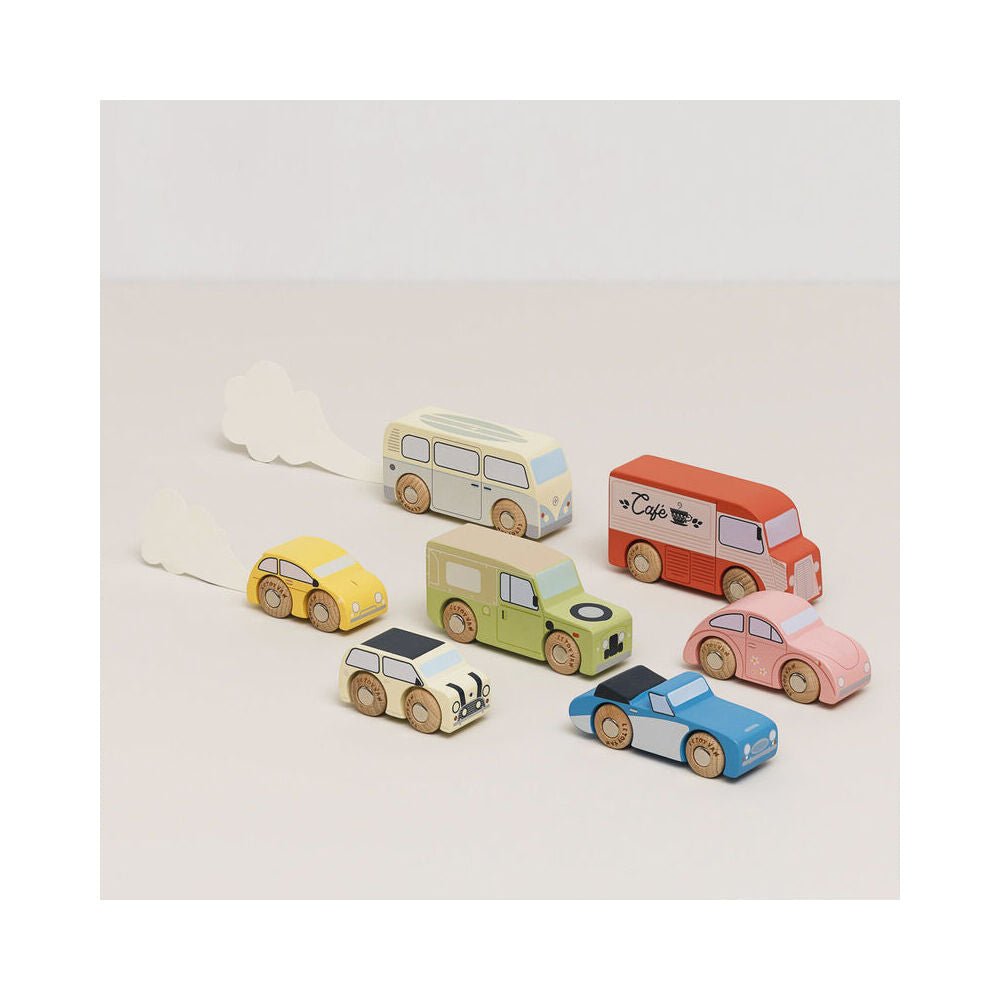 LE Toy Van Wooden Vintage Cars Vehicles Sensory Play Kids/Children 3y+ (7 Pieces) — image 3