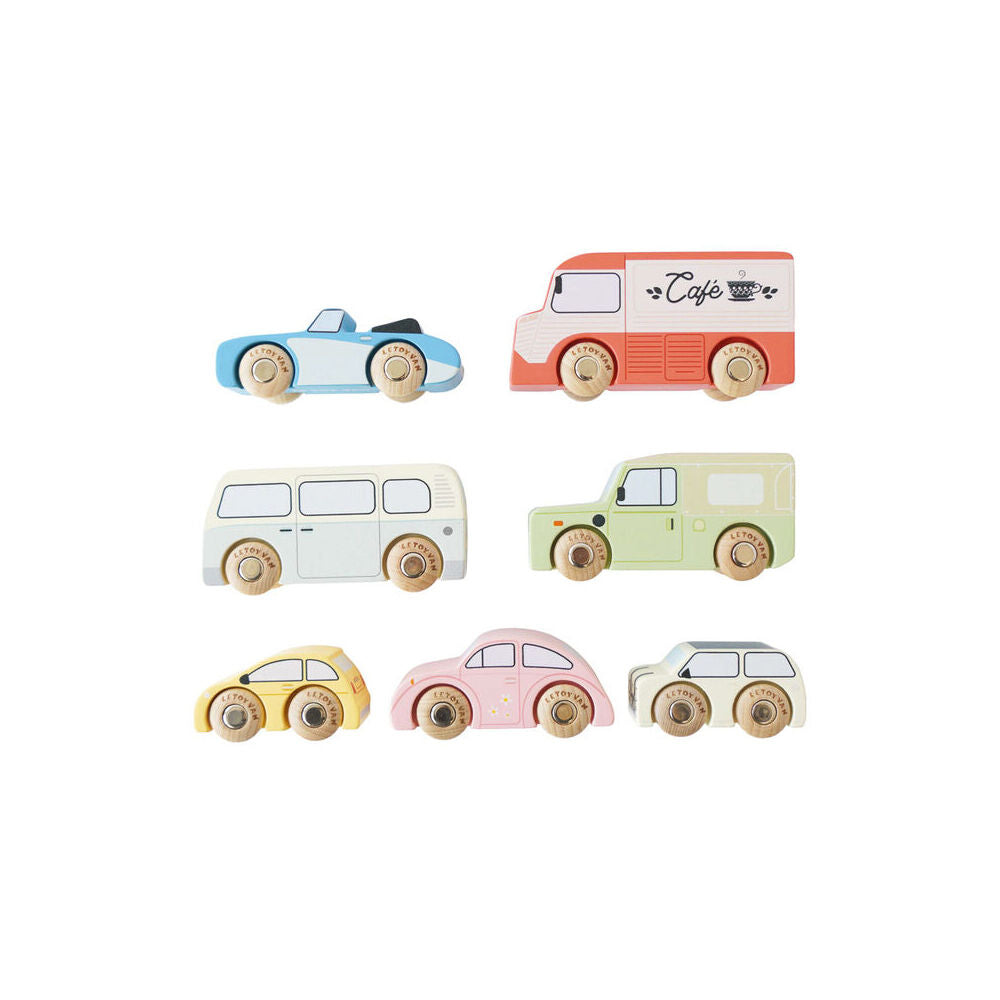 LE Toy Van Wooden Vintage Cars Vehicles Sensory Play Kids/Children 3y+ (7 Pieces) — image 6