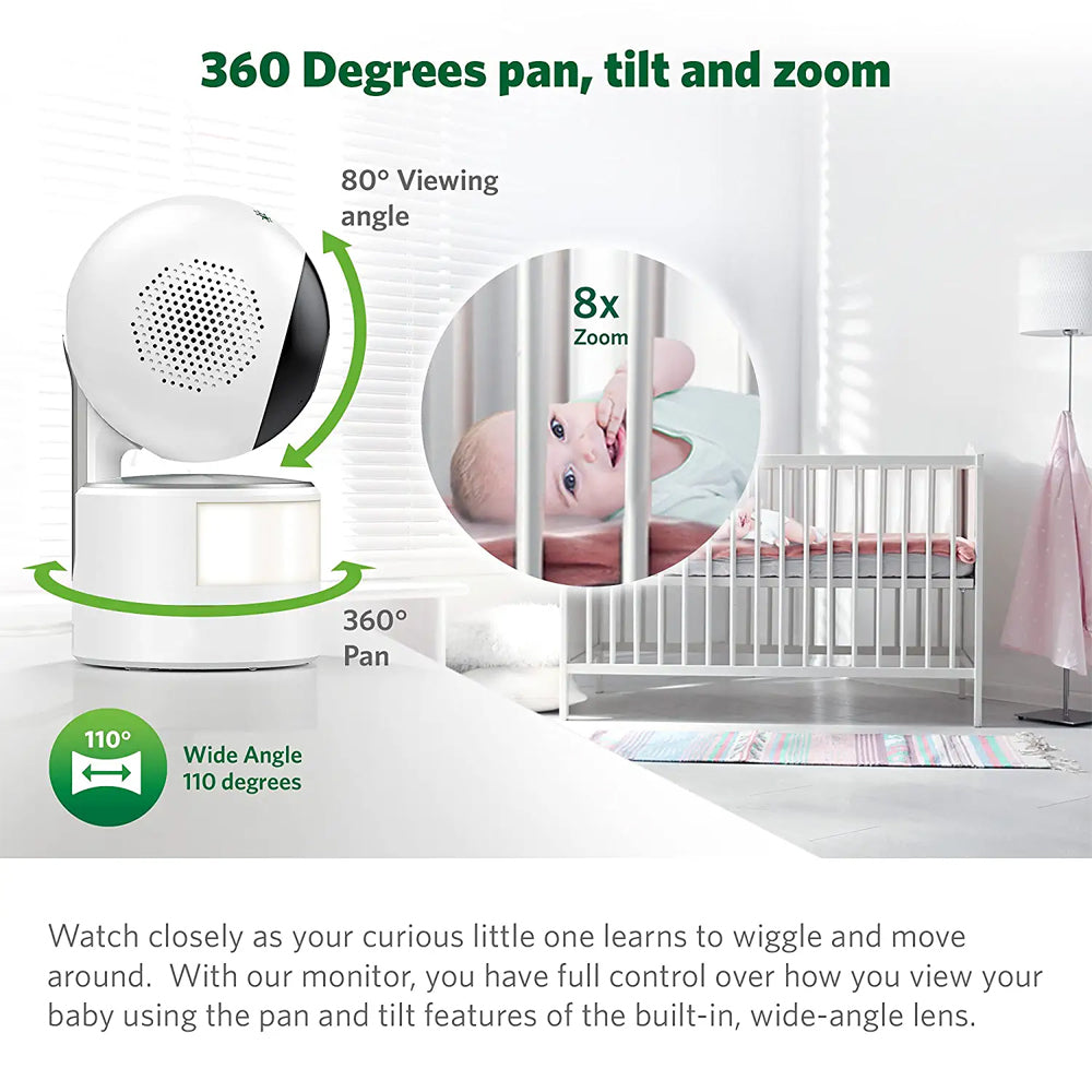 Leapfrog LF915HD 5" HD Video/Audio Pan & Tilt Camera Baby Monitor w/ Night Light — image 7