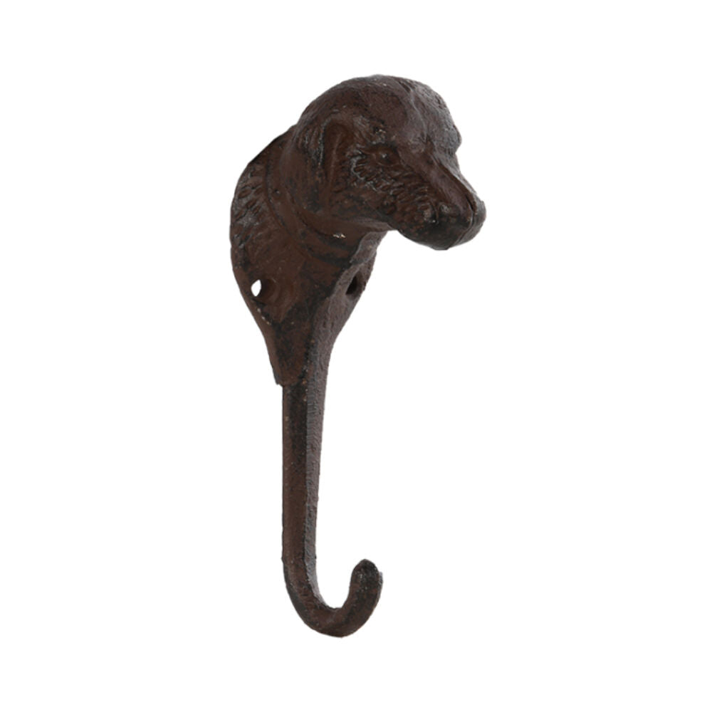Esschert Design 14.8cm Black Indoor/Outdoor Decor Cast Iron Dog Wall Hook