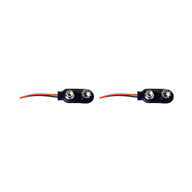 Black 9V 216/006P Battery/Batteries Harness/Holder/Storage w/ Lead (2 Pack)
