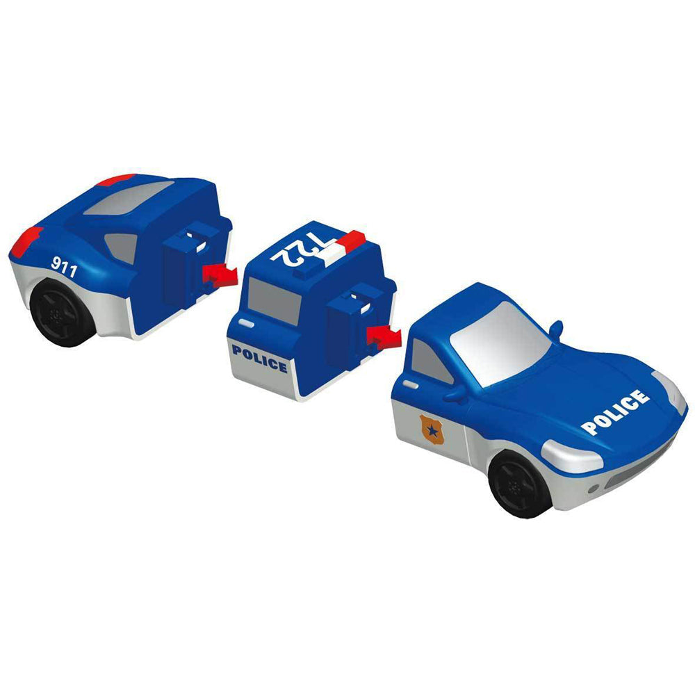 Popular Playthings Mix or Match Police Car Vehicle Kids/Toddler Building Toy 3y+ — image 2