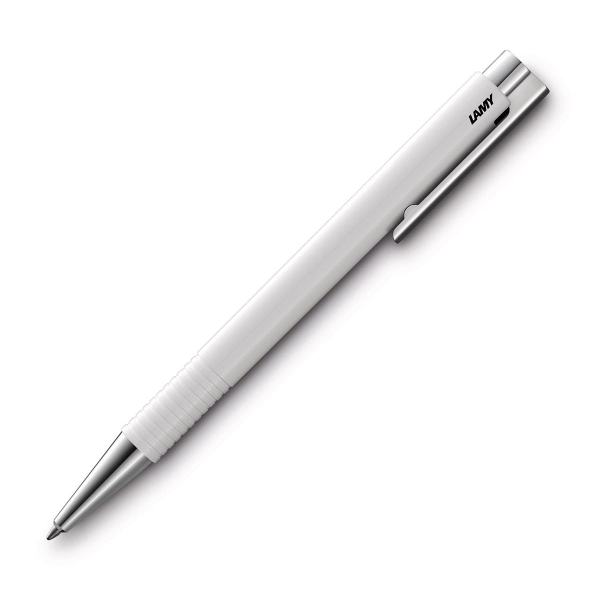 Lamy Logo M+ Medium 1mm Tip Sprung Stainless Steel Clip/Push Ballpoint Pen WH (2 Pack) — image 2