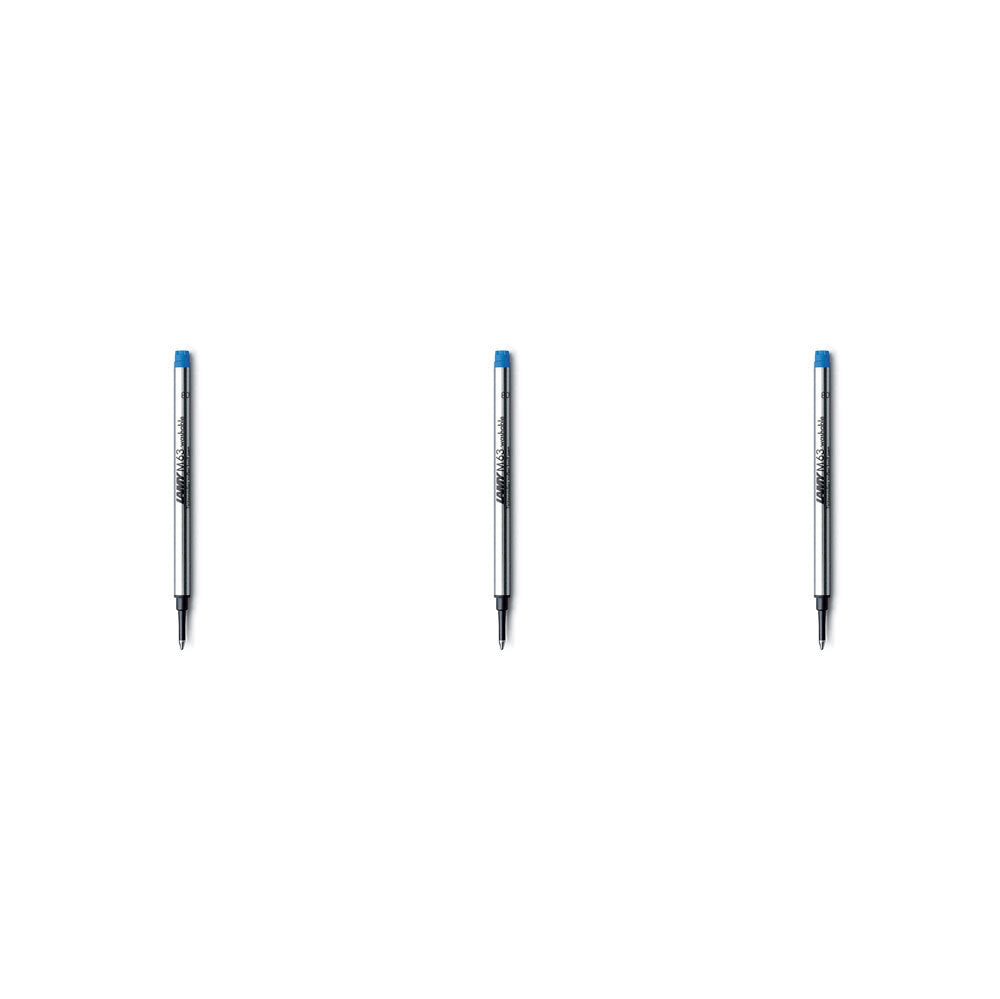 Lamy M63 Rollerball Refill For Safari/Studio/2000 Pen Medium Nib Blue (3 Pack)