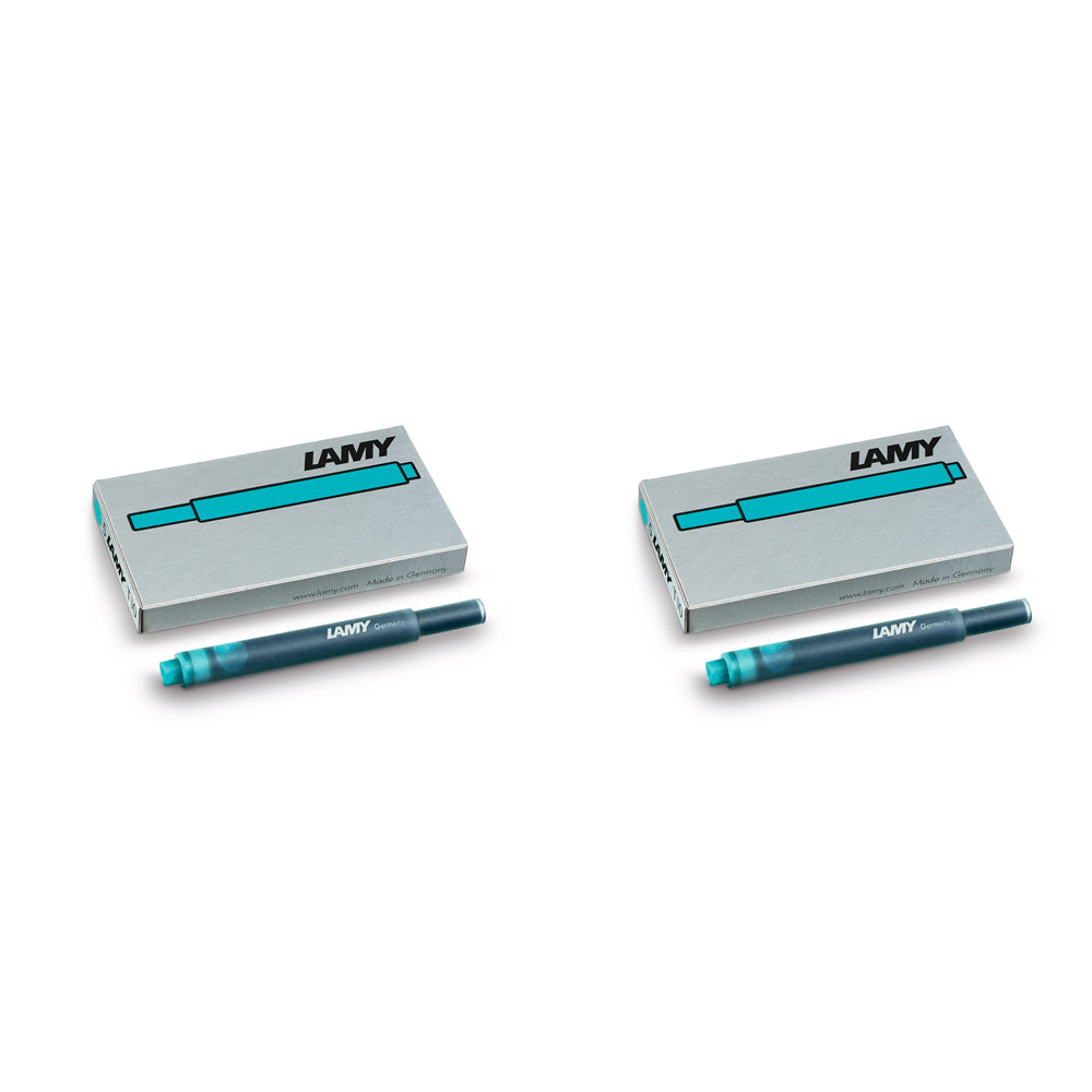 Lamy 5pc Lamy T10 Fountain Pen Ink Cartridges Hangsell - Turquoise (2 Pack)