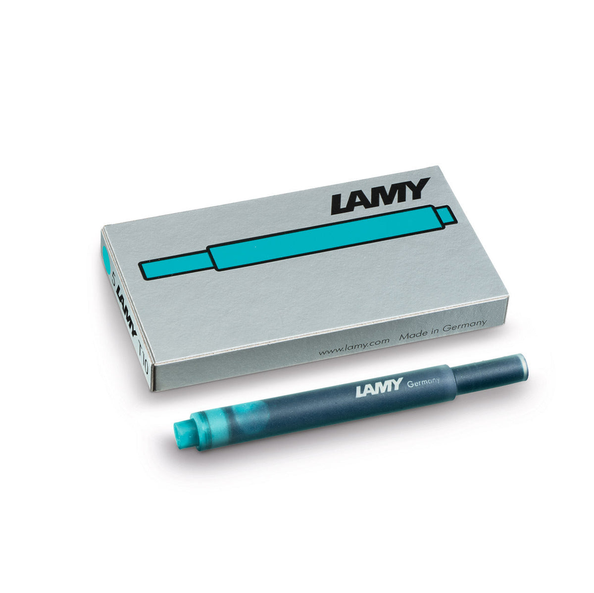 Lamy 5pc Lamy T10 Fountain Pen Ink Cartridges Hangsell - Turquoise (2 Pack) — image 2