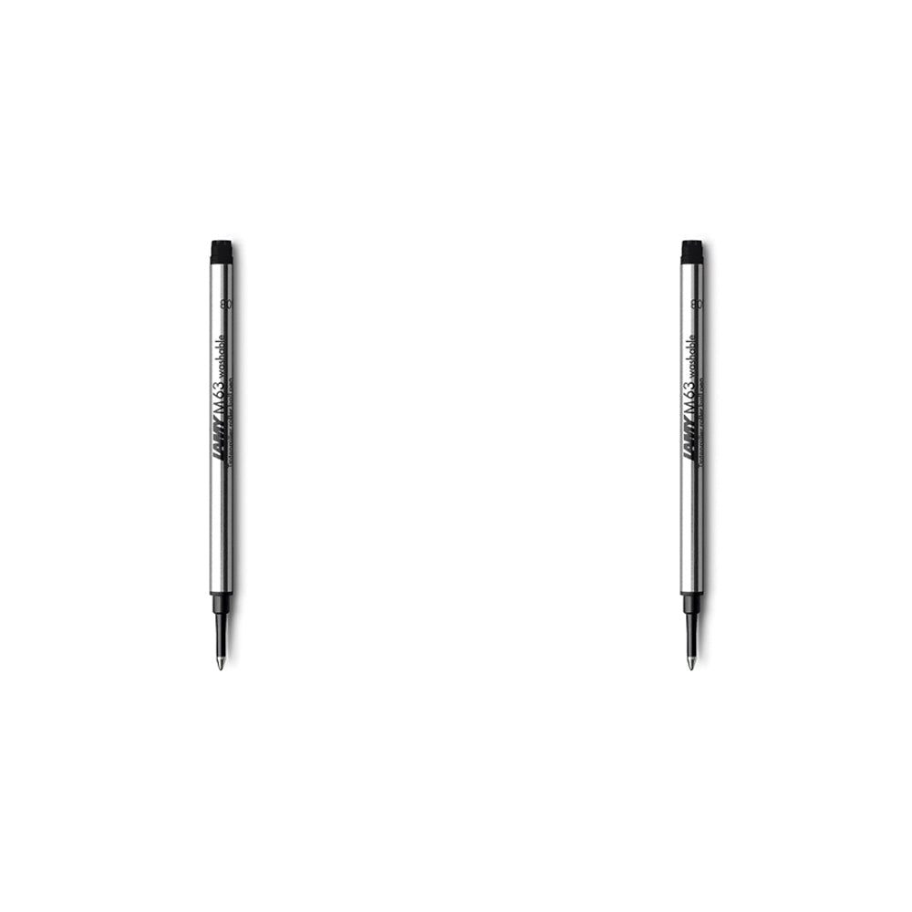 Lamy M63 Rollerball Pen Refill For Safari Pens Medium - Black (2 Pack)