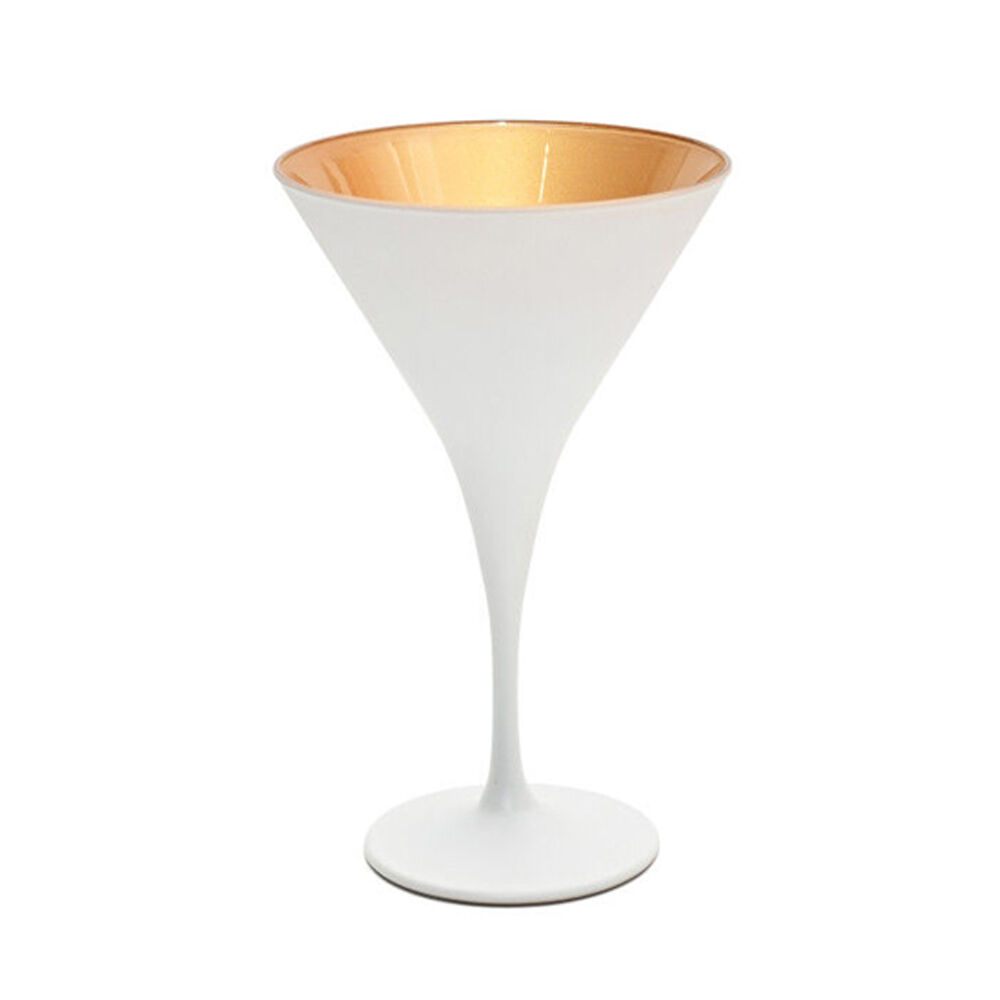 Artcraft Luna Classic Martini Glass Party Beverage Drinkware 175ml White/Gold (2 Pack) — image 2