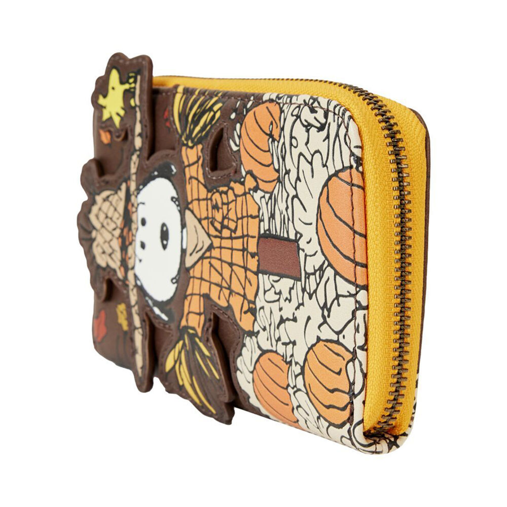 Peanuts Snoopy Scarecrow Zip Around Wallet Coin/Cash Purse 6x4in — image 2