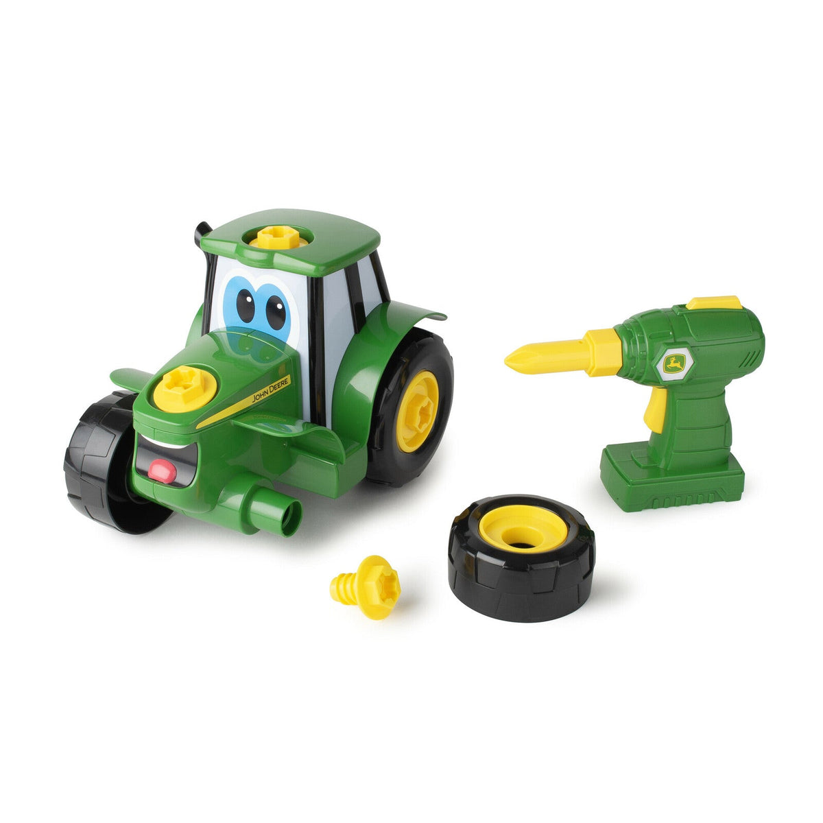 John Deere 16pc Build-A-Johnny Tractor Buildable Toy Set With Drill