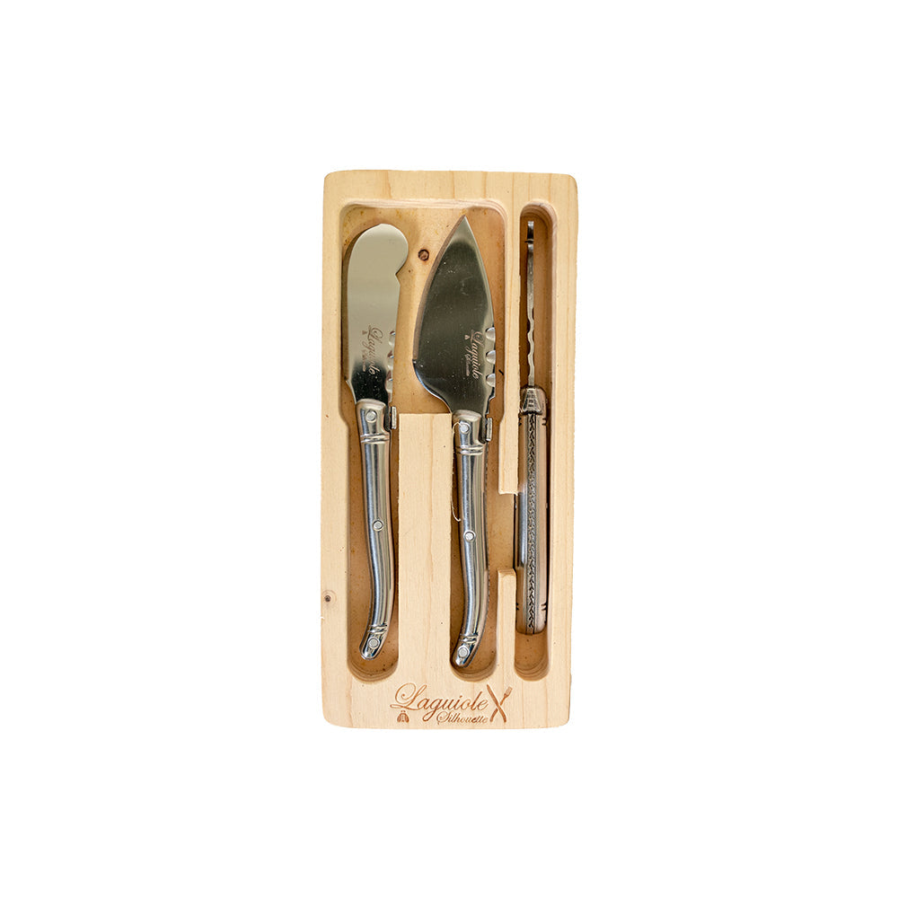 Laguiole Silhouette Knife Cleaver/Pate Mini Cheese Set Stainless Steel SLV (3 Pieces) — image 2