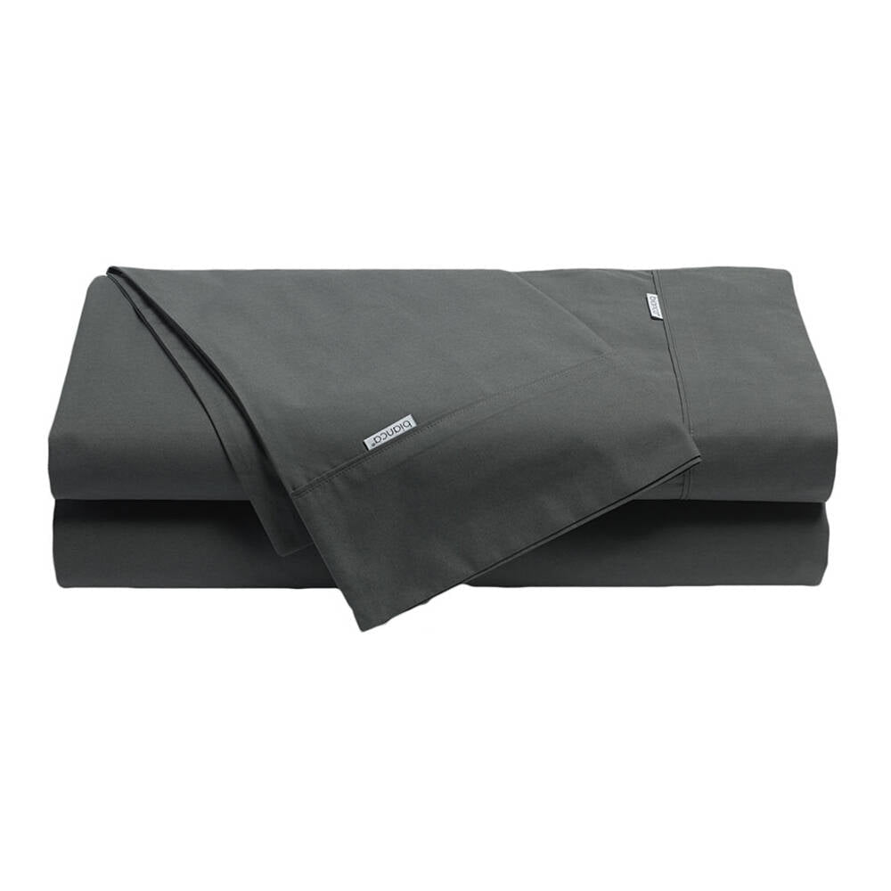Bianca Heston Fabric Cotton Charcoal Fitted Bedding Sheet Set Long Single — image 2