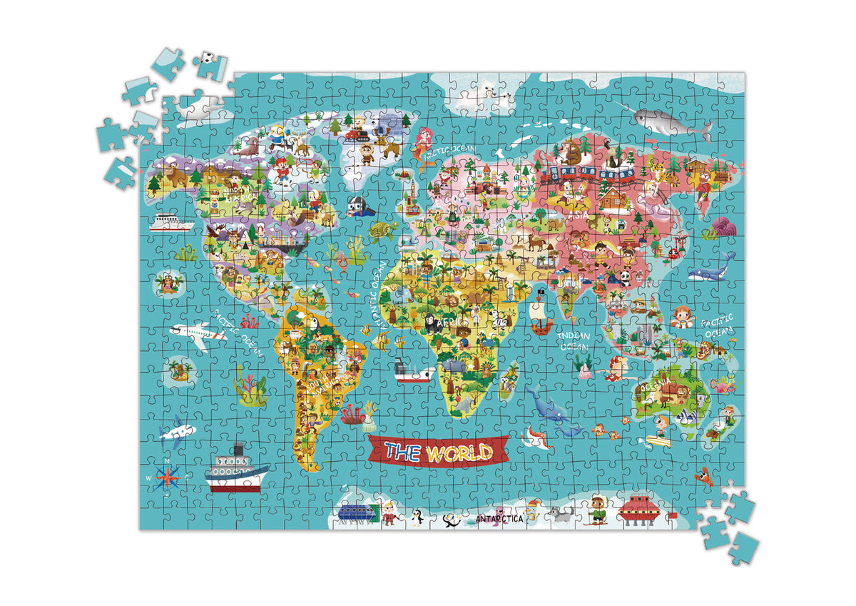 Tookyland World Map Kids/Children's Junior 61 x 46cm Jigsaw Puzzle 6+ (500 Pieces) — image 2