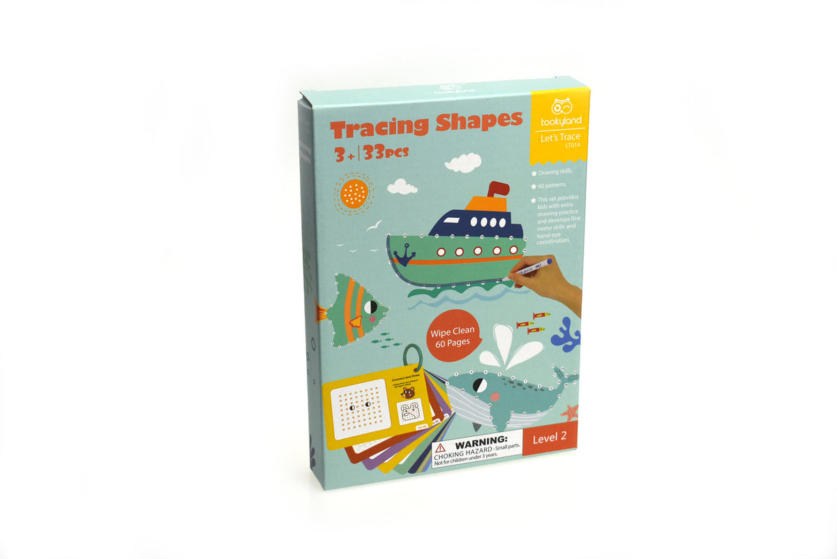 Tookyland Lets Trace Kids Tracing Shapes Flash Cards Educational Toy 3+ (33 Pieces) — image 2