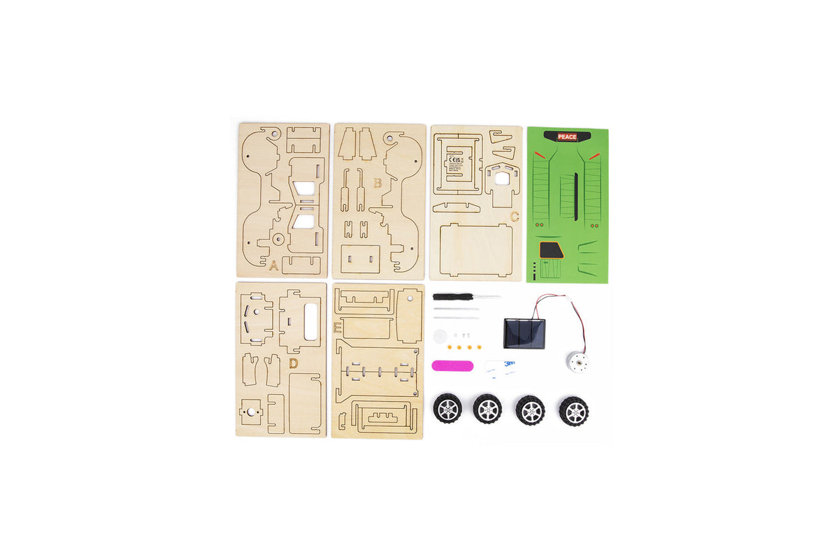 Tookyland DIY 3D Wooden Solar Truck Science/Craft Activity Play Kit Kids 3+ (42 Pieces) — image 3