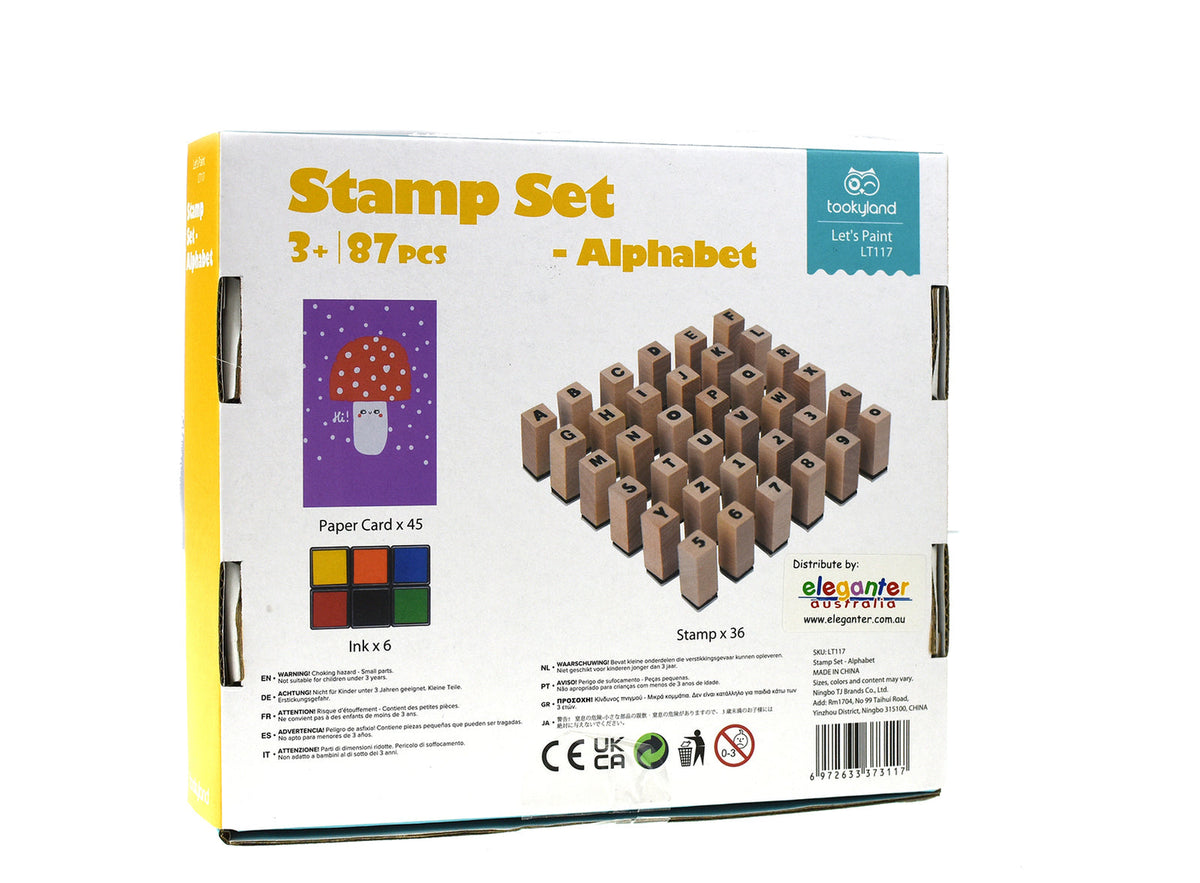 Tookyland Kids/Toddler Alphabet Stamp Set Art/Craft Kit Activity Fun Play Toy 3+ — image 8