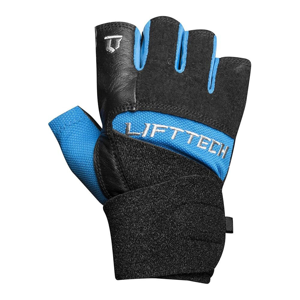 Lifttech Fitness Elite Weight Gloves With Wrist Wrap Large Leather Palm — image 2