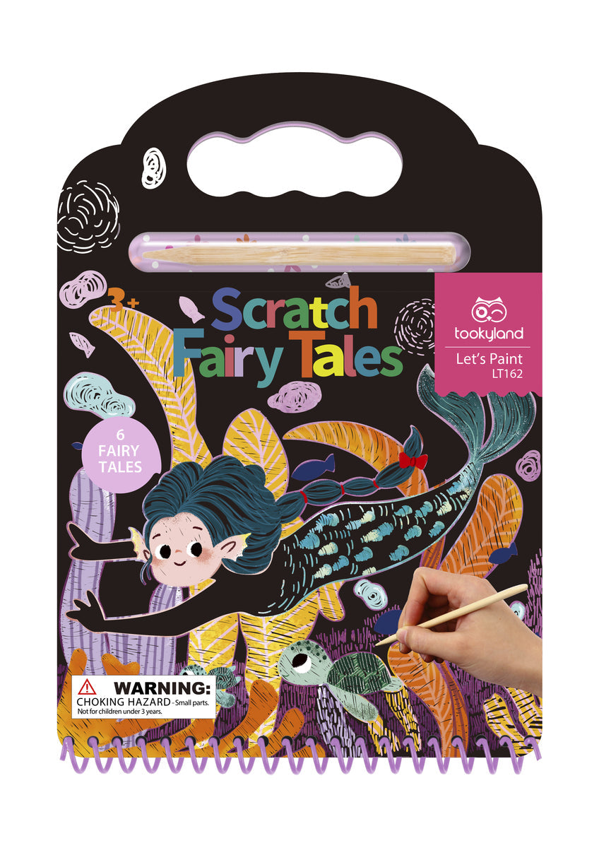 Tookyland Scratch Fairy Tales Art/Craft Home/School Activity Fun Play Toy 3+ (2 Pieces)