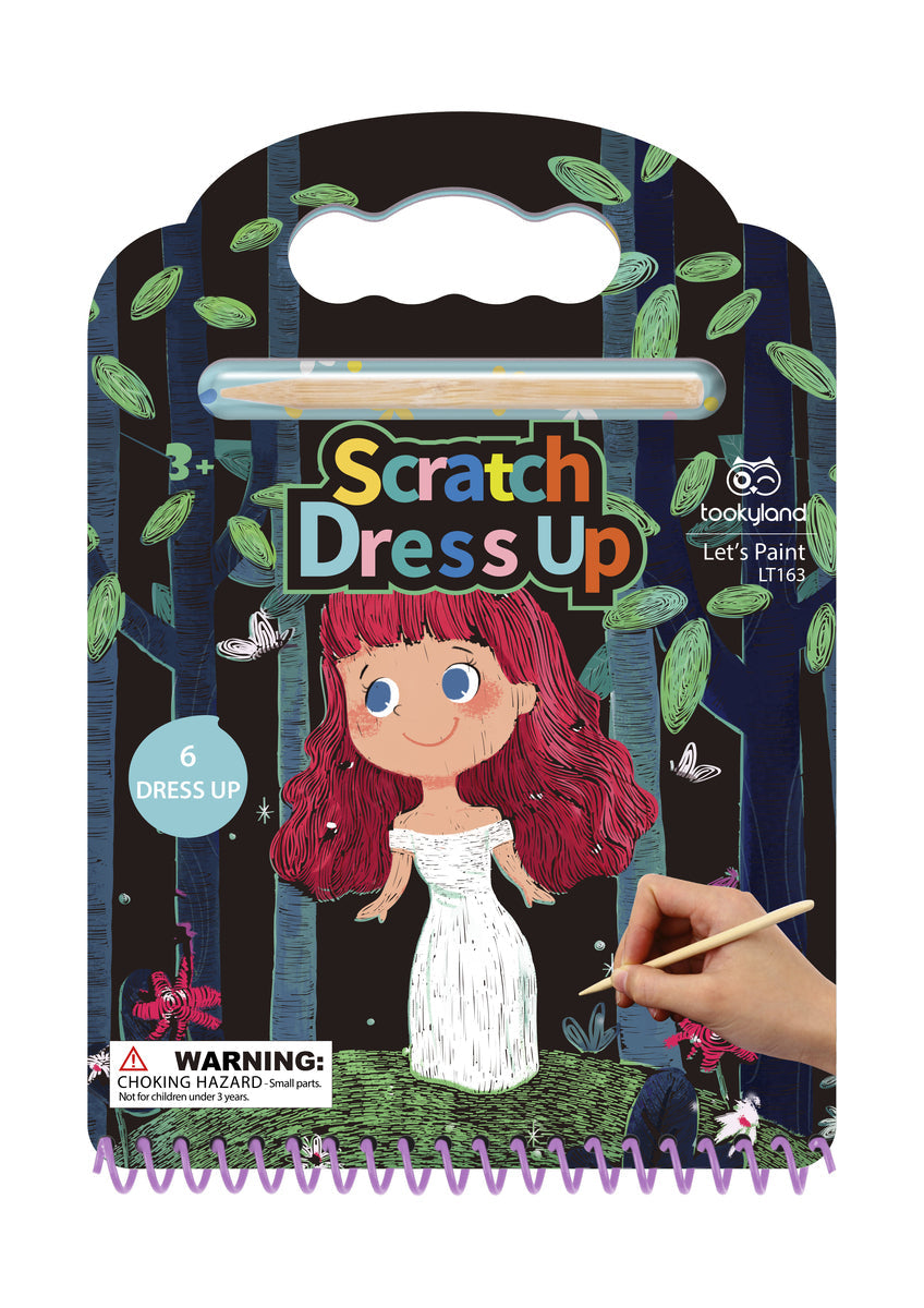 Tookyland Scratch Dress Up Art/Craft Home/School Activity Fun Play Toy 3+ (2 Pieces)