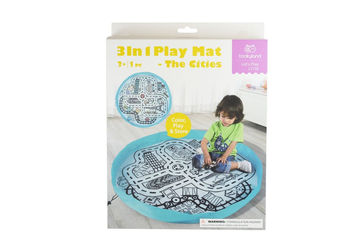 Tookyland 3-in-1 Playmat The Cities Kids/Toddler Activity Fun Mat Play Toy 3+ — image 6