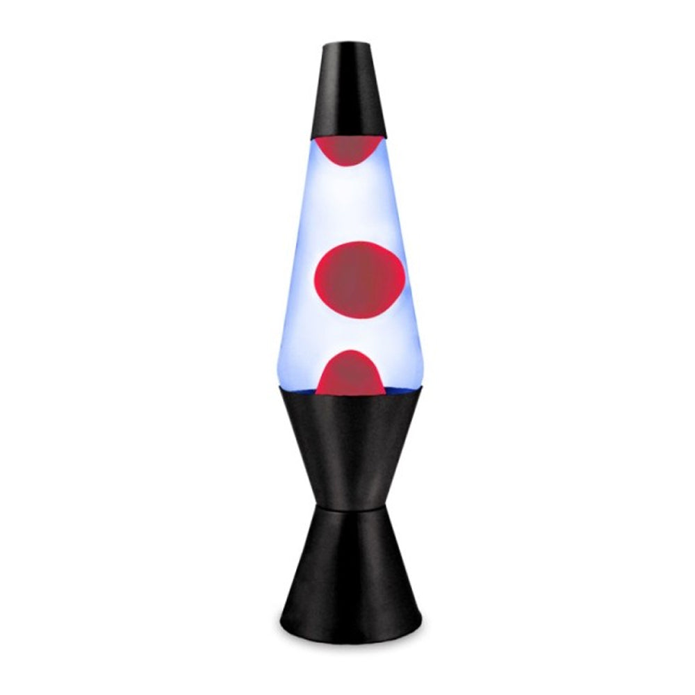 LMD Liquid Retro Lava/Volcano Lamp Moody Room Decor Black With Red Wax 9x30cm