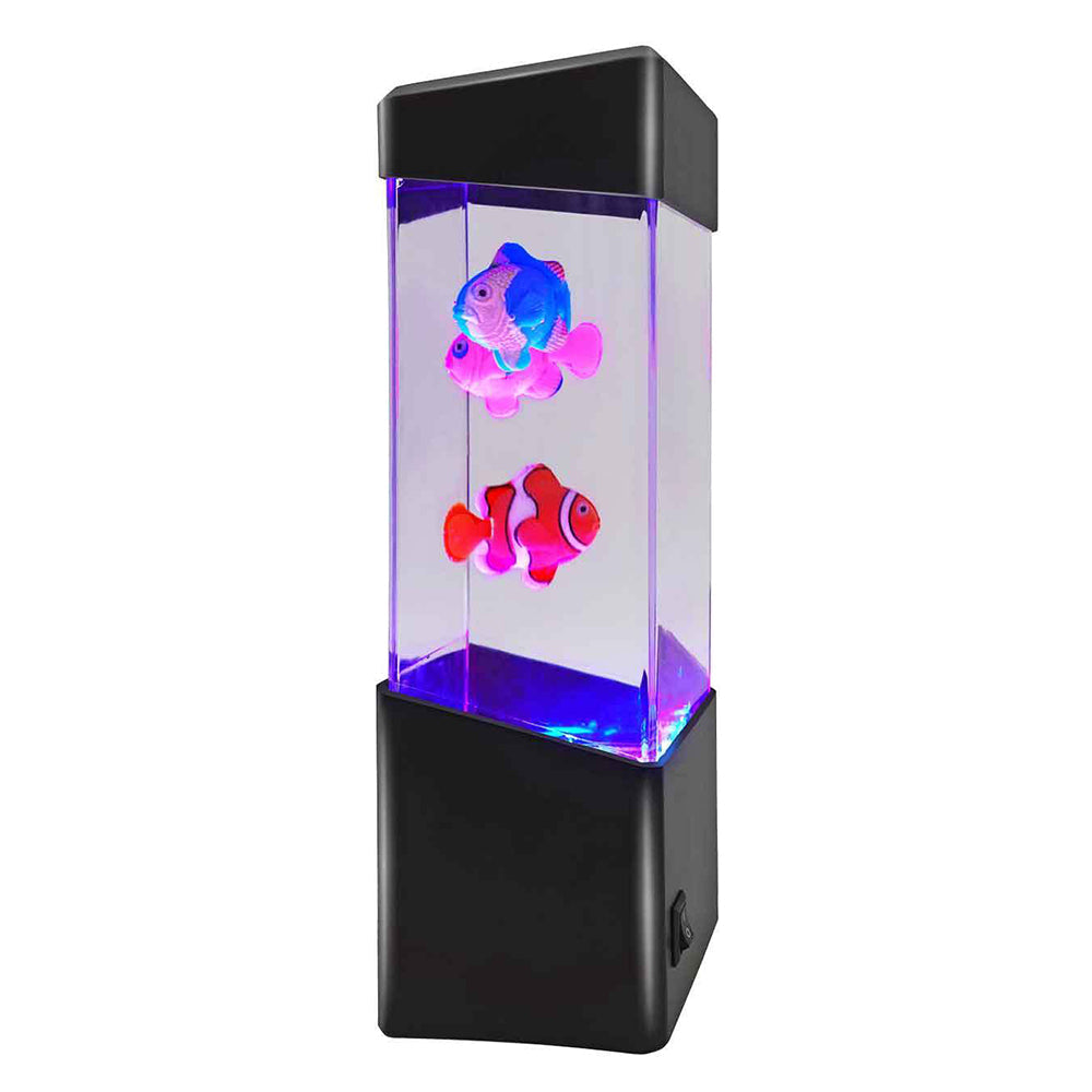 LMD Led Novelty Light Up Retro Toy Aquarium Fish Lamp Home Decor Bedroom 24cm Set
