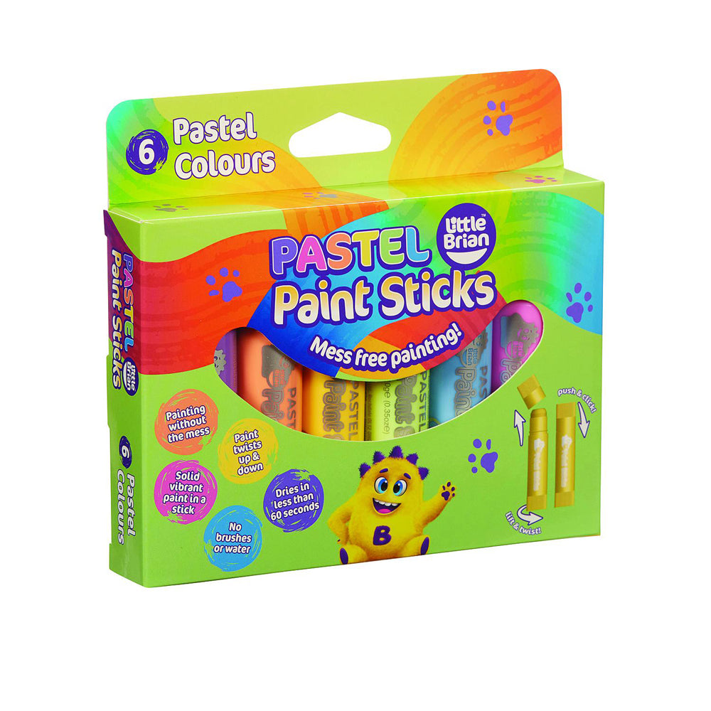 Little Brian Paint Sticks Pastel Coloured Imaginative Kids/Childrens Toy 3+ (6 Pieces) — image 3