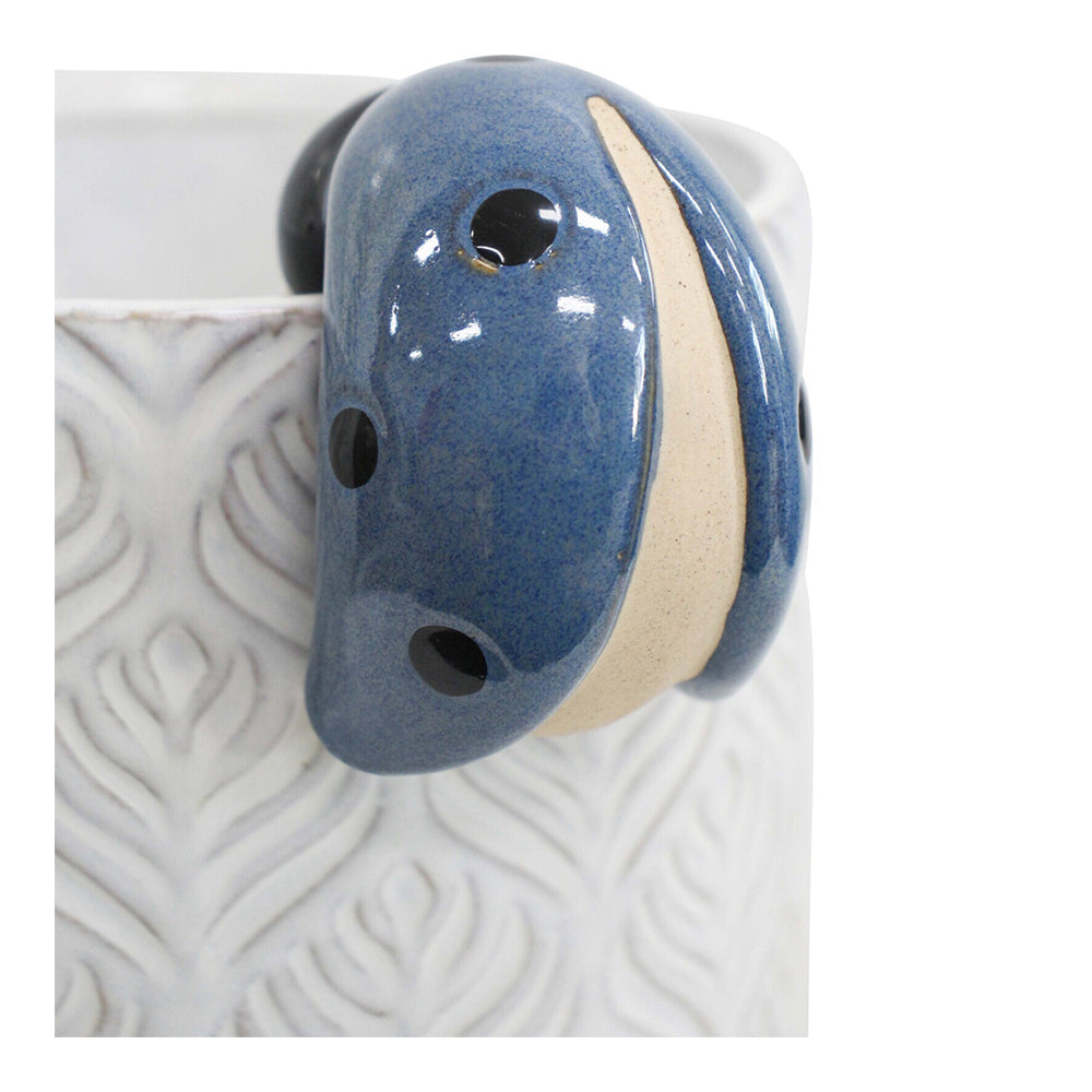 LVD Ceramic 7cm Ladybird Pot Sitter Figurine Patio Home Garden Decor Ornament Blue — image 2