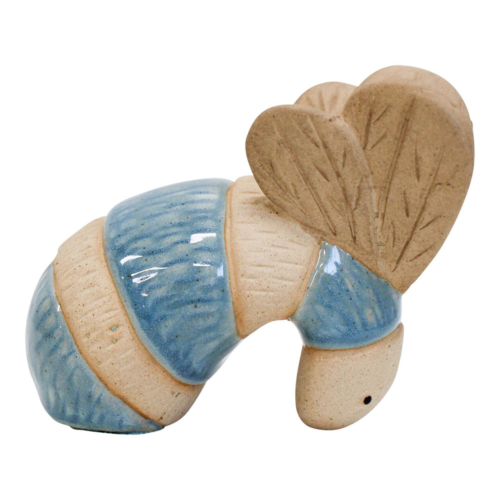 LVD Ceramic 8cm Bug/Bee Garden Pot Sitter Outdoor Climber Ornament Figure Decor Blue