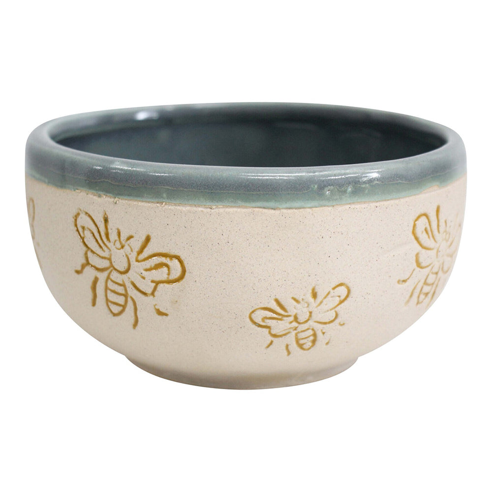 LVD Variegated Bee Ceramic 15cm Snack Bowl Kitchen Serving Dinnerware Round Blue