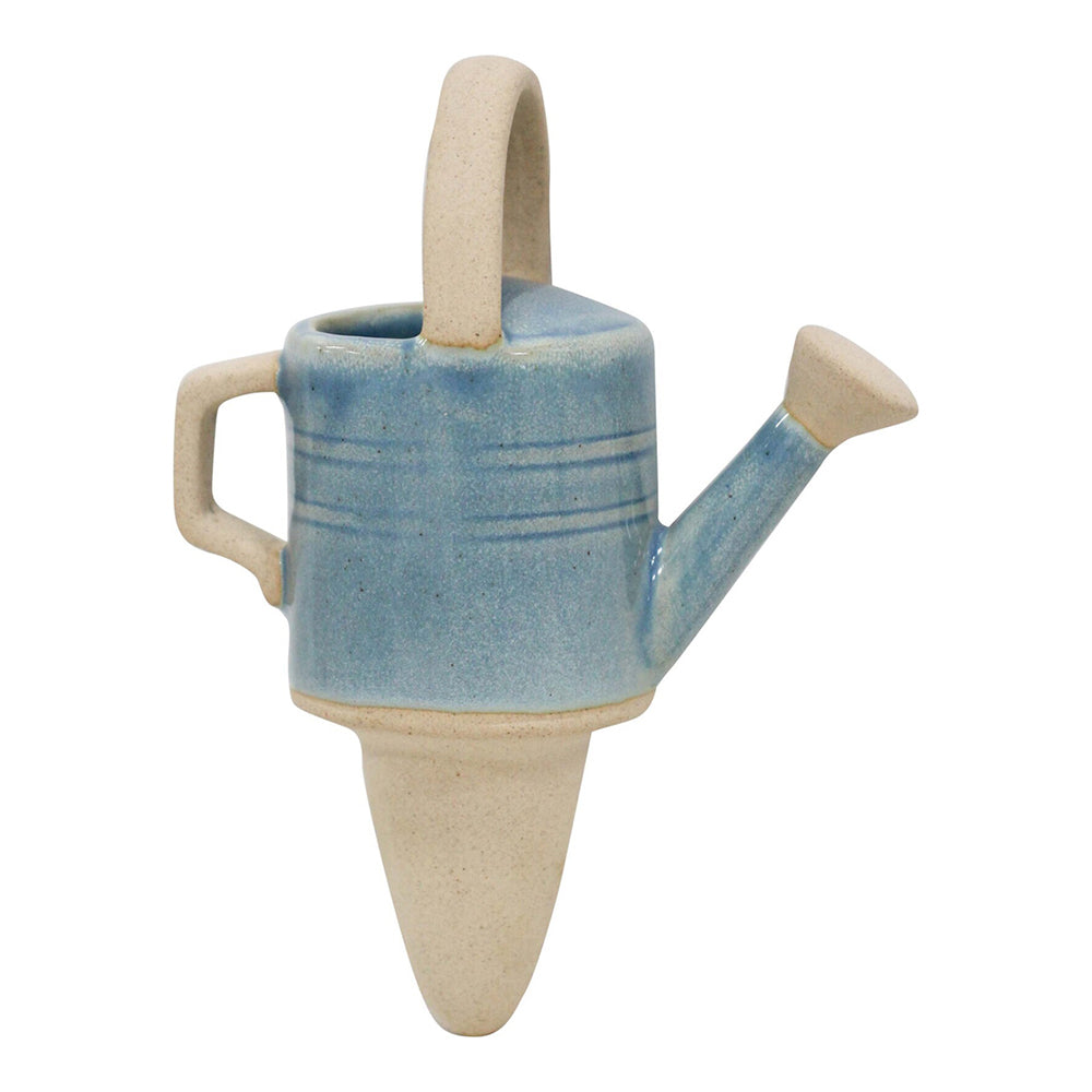 LVD Ceramic Stoneware 13cm Water Spike Watering Can Garden Ornament Home Decor BLU