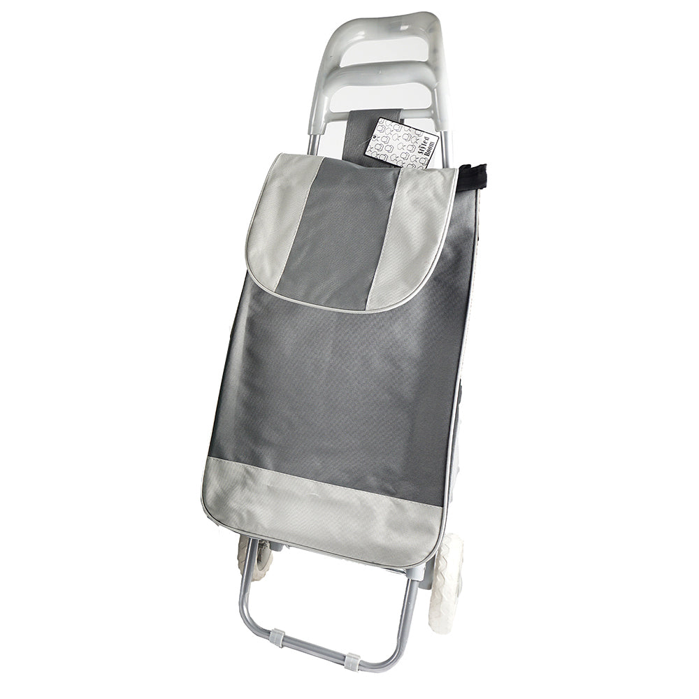 The Styled Room Lightweight Portable Shopping Trolley Two Tone Pattern Assorted