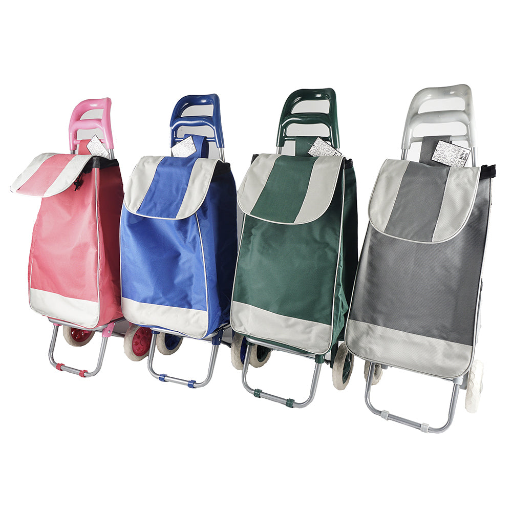 The Styled Room Lightweight Portable Shopping Trolley Two Tone Pattern Assorted — image 2