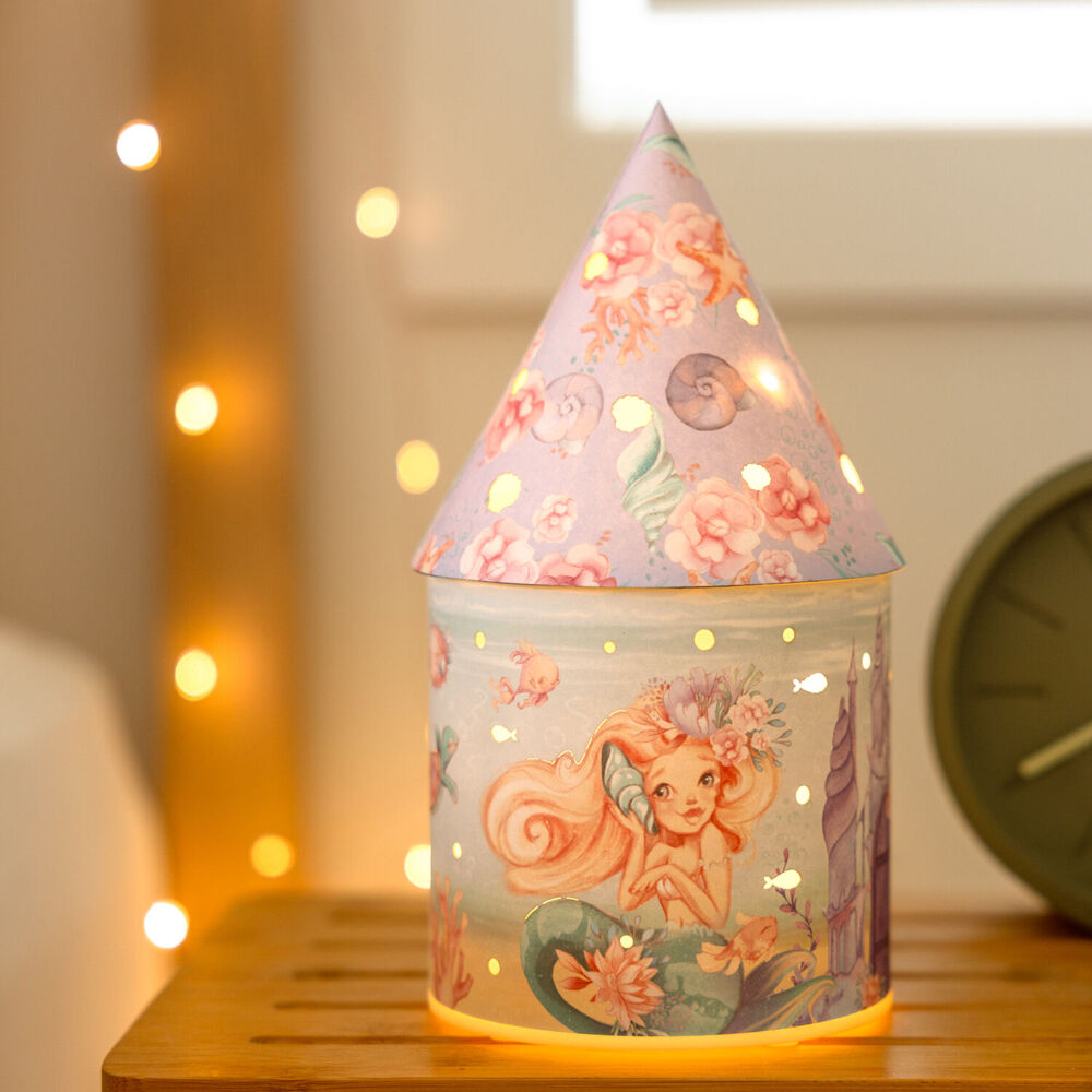 Splosh Mermaid Plastic/Paper Light Up House 10.5x22cm Kids Night Light Decor — image 3