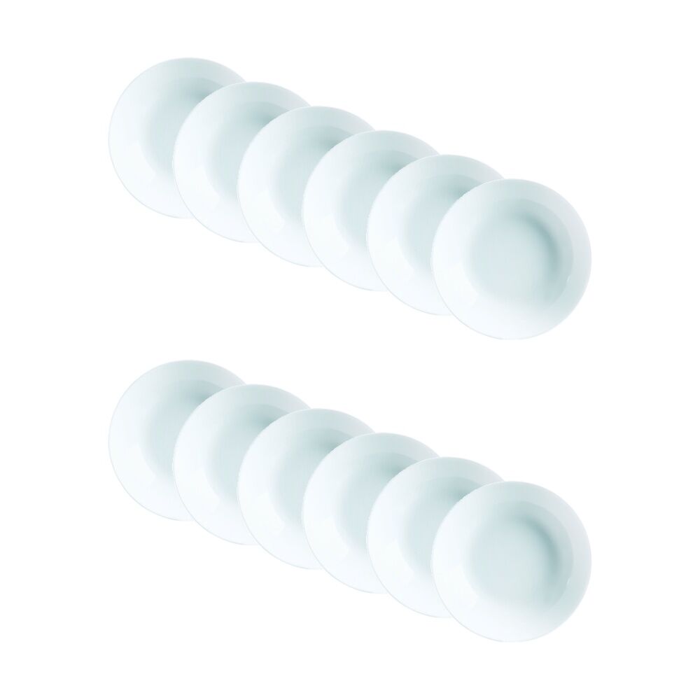 Luminarc 6pc Luminarc Diwali Bowl Soup Plate 20x4.2cm Serveware Opal Glass White (2 Pack)