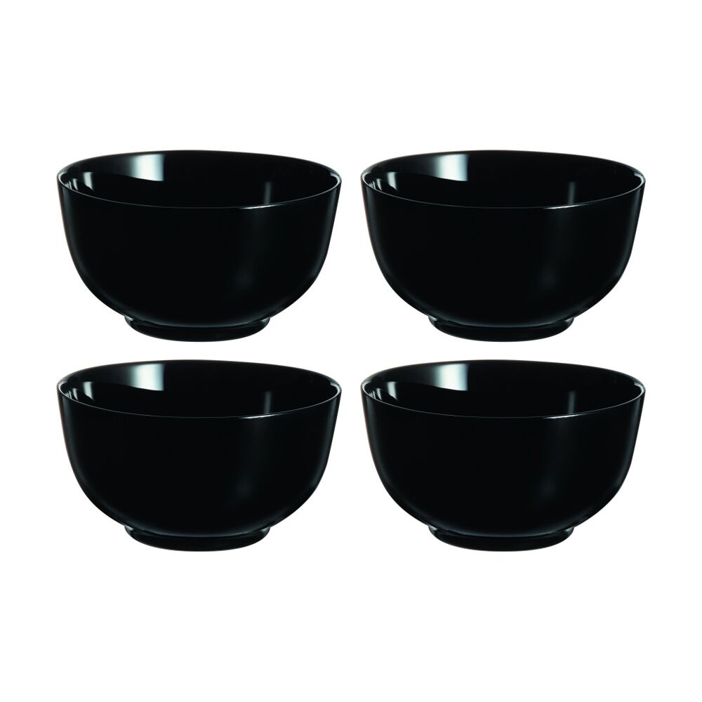 Luminarc Diwali Cereal Bowl 15x8cm Serveware Opal Glass (4 Pieces) — Black