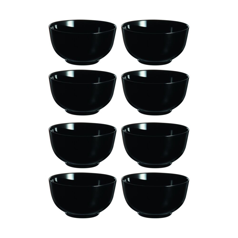 Luminarc 4pc Luminarc Diwali Cereal Bowl 15x8cm Serveware Opal Glass Black (2 Pack)