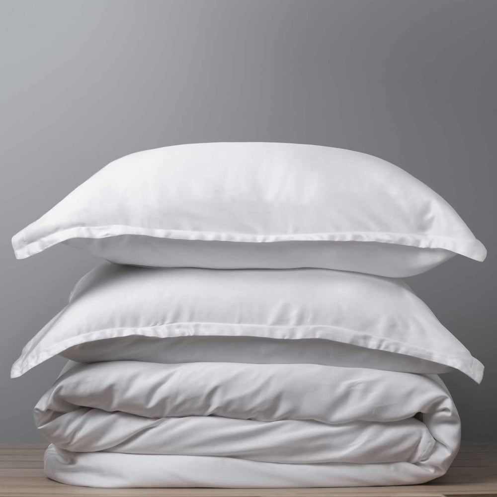 Canningvale Size Lustro Bamboo Quilt Cover Set White — image 4