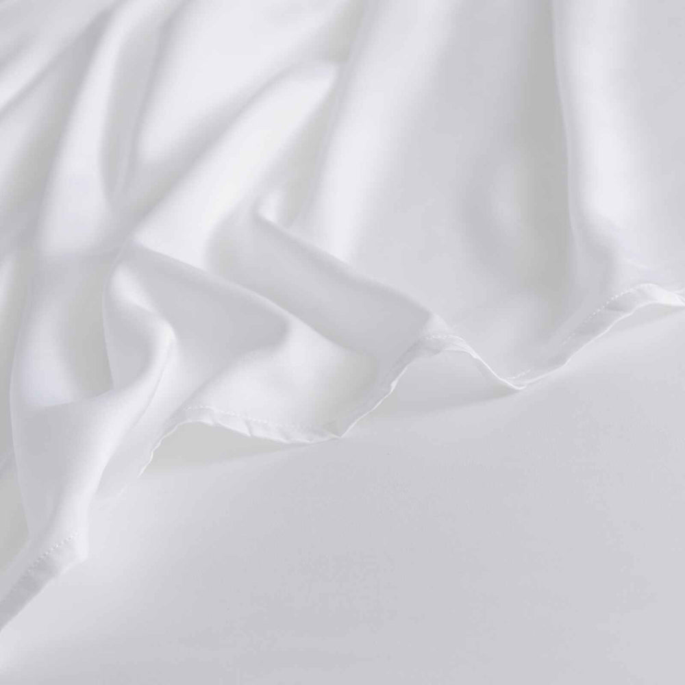 Canningvale Size Luxury Lustro Bamboo Bed Sheet Set White — image 2