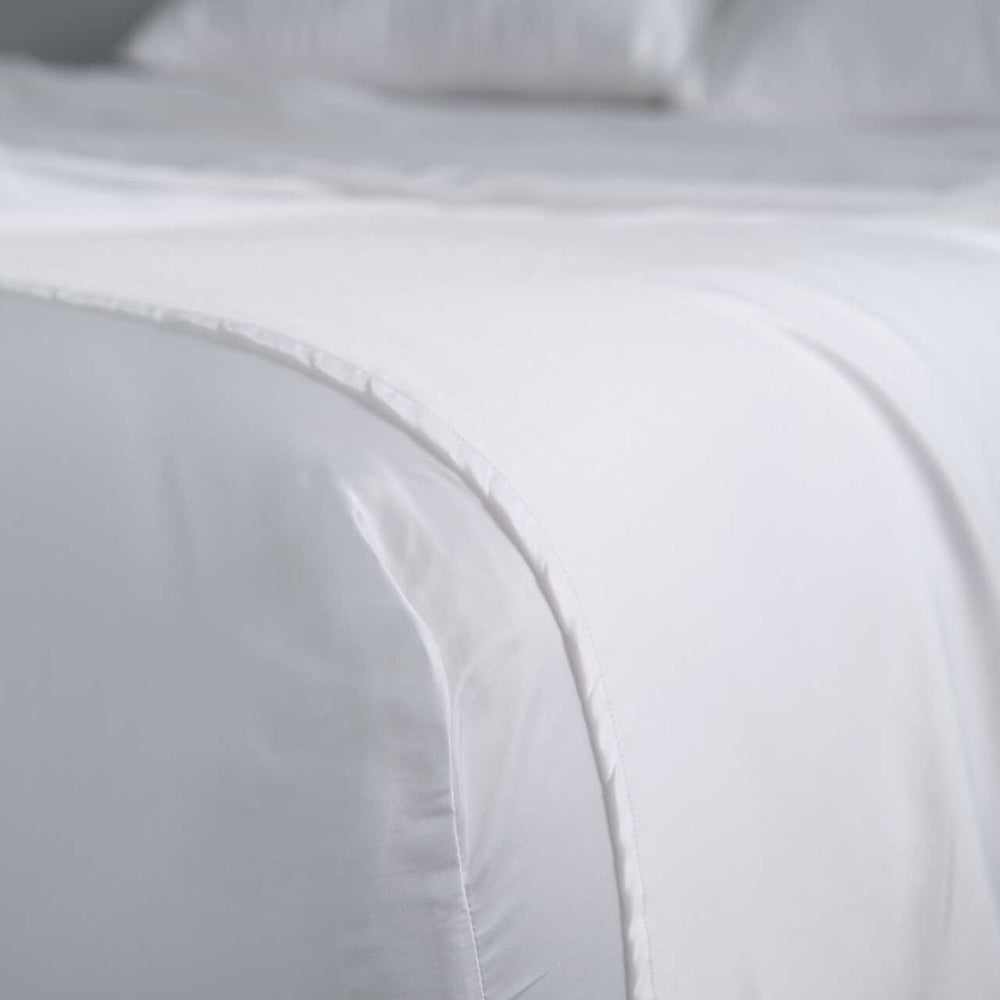 Canningvale Size Luxury Lustro Bamboo Bed Sheet Set White — image 3