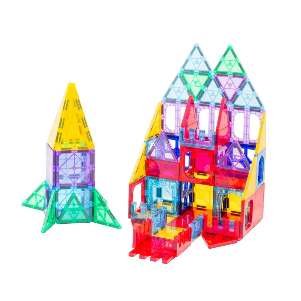 Gem Toys 78 Pcs Durable Building Magnetic Tiles/3D Puzzle w/Storage Bag 3y+ (2 Pack) — image 4