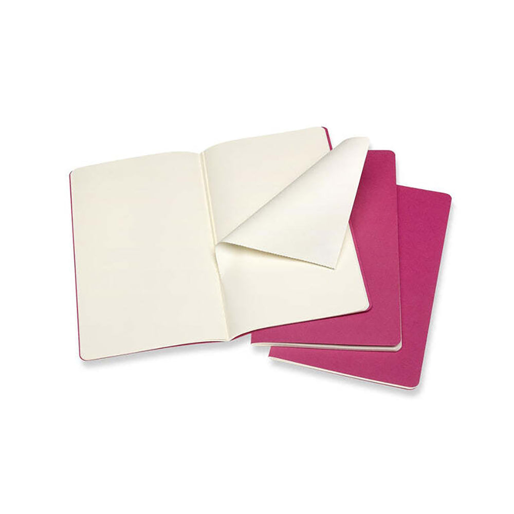 Moleskine Cahier Soft Cover Notebook/Journal Plain Set Kinetic Pink Large (3 Pieces) — image 2