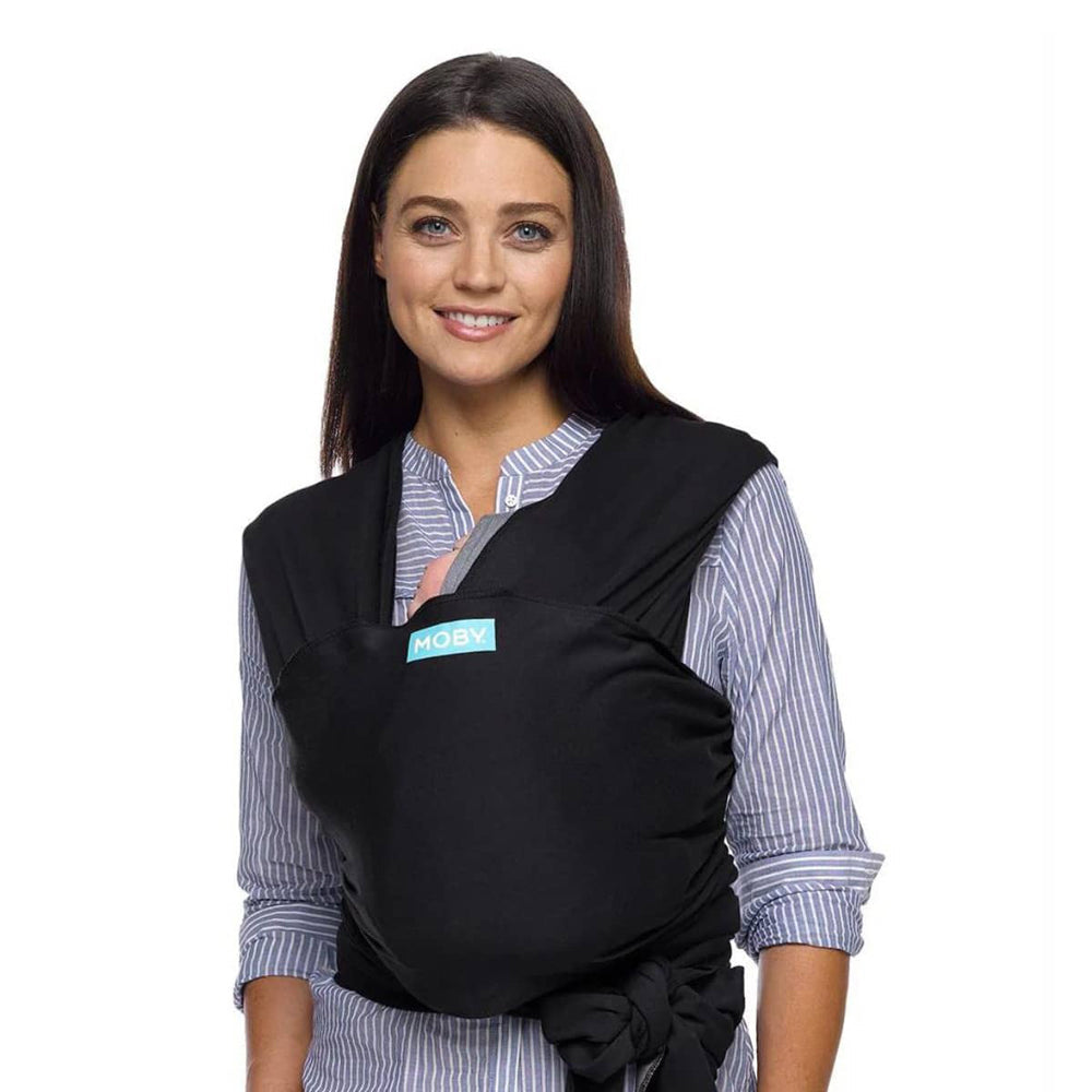 Moby Evolution Wrap Baby/Newborn Viscose Adjustable Body Carrier — Charcoal