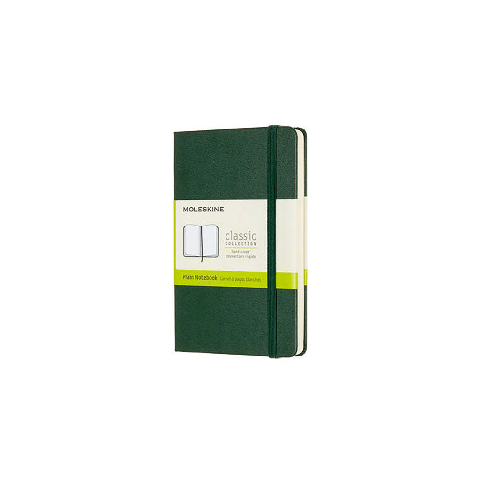 Moleskine Classic Hardcover Writing Pocket Notebook/Journal Plain Myrtle Green