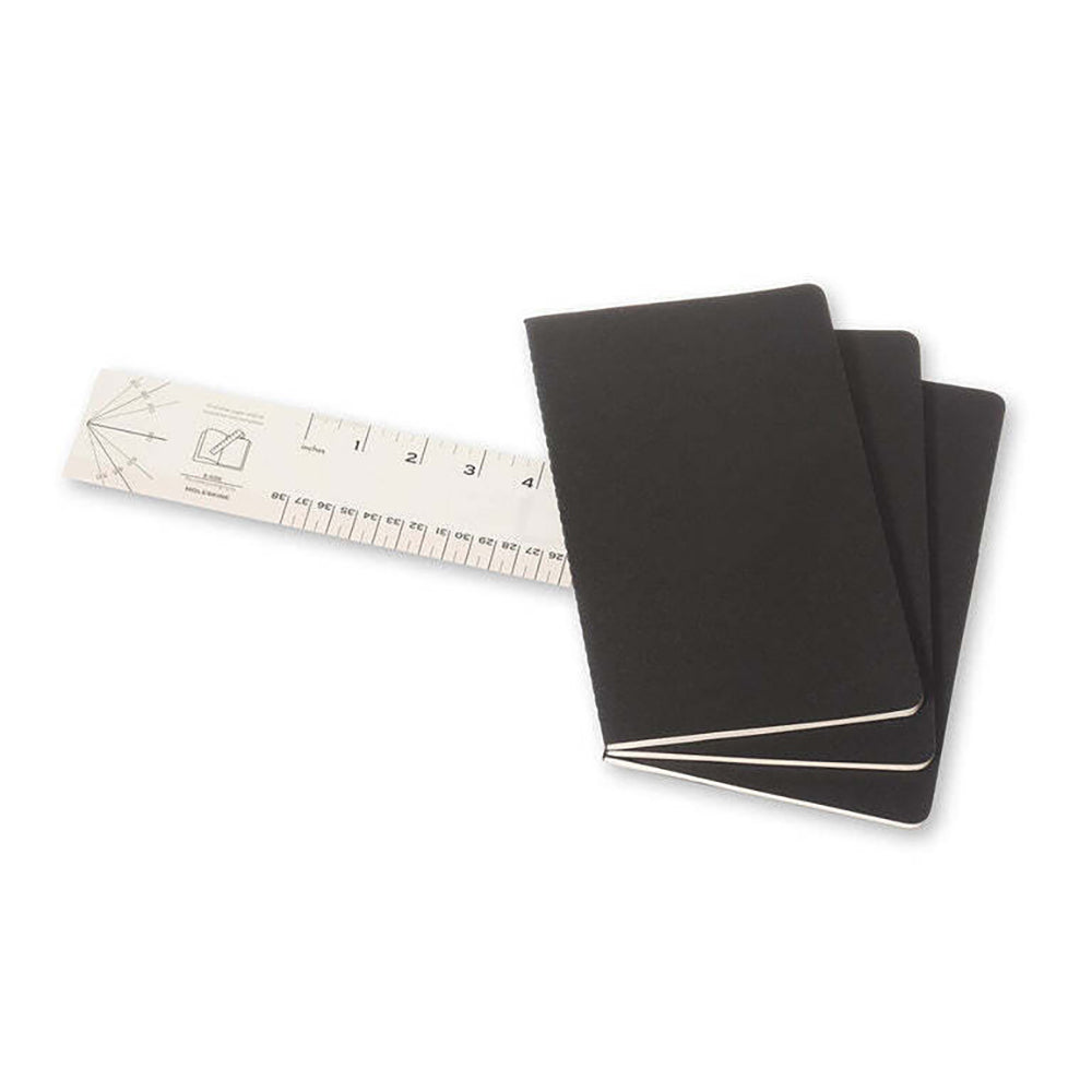 Moleskine Cahier Soft Cover Notebook Dot Grid Set Black Large (3 Pieces)